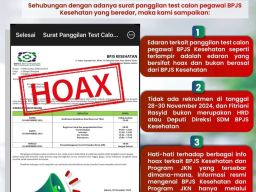 BPJS Kesehatan Sidoarjo Ingatkan Warga Hati-Hati Adanya Berita Hoax Soal Tes Pegawai
