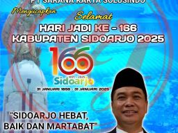 Seluruh Jajaran Direksi dan Karyawan PT Sarana Karya Solusindo Mengucapkan Selamat Hari Jadi ke 166 Kabupaten Sidoarjo