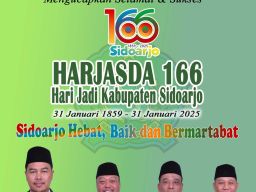 Pimpinan dan Anggota DPRD Kabupaten Sidoarjo Mengucapkan Selamat dan Sukses Hari Jadi ke 166 Kabupaten Sidoarjo