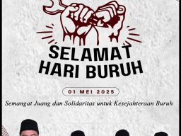 Pimpinan dan Anggota DPRD Kabupaten Sidoarjo Mengucapkan Selamat Hari Buruh 1 Mei 2025