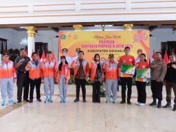 Berpesan Jaga Sportifitas Atlet dan Official, Wabup Berangkatkan Kontingen Porprov IX Sidoarjo Gelombang II