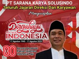 Seluruh Jajaran Direksi dan Karyawan PT Sarana Karya Solusindo Mengucapkan Dirgahayu Republik Indonesia ke 80