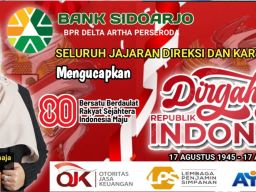 Seluruh Jajaran Direksi dan Karyawan BPR Delta Artha Sidoarjo Mengucapkan Dirgahayu Republik Indonesia ke 80