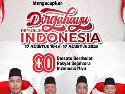 Pimpinan dan Anggota DPRD Kabupaten Sidoarjo Mengucapkan Dirgahayu Republik Indonesia 17 Agutus 1945 - 17 Agustus 2025
