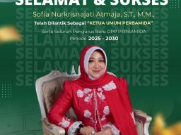 Seluruh Direksi & Karyawan BPR Delta Artha Mengucapkan Selamat atas Pelantikan Sofia Krisnajati A Sebagai Ketum PERBAMID