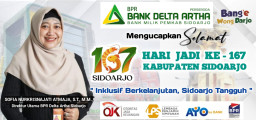 Jajaran Komisaris Direksi dan Staf Bank Delta Artha Perseroda Mengucapkan Selamat Hari Jadi ke 167 Kabupaten Sidoarjo