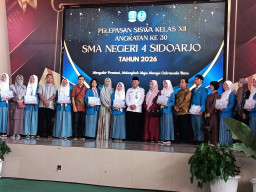 SMAN 4 Sidoarjo Lepas 471 Siswa Angkatan 30, Ukir Prestasi Gemilang Peringkat Kedua di Jawa Timur
