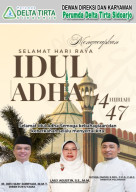 Dewan Direksi dan Karyawan Perumda Delta Tirta Sidoarjo Mengucapkan Selamat Hari Raya Idul Adha 1447 Hijriyah