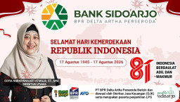 Ekonomi Bisnis Jajaran Direksi dan Karyawan BPR Delta Artha Perseroda Mengucapkan Selamat Hari Kemerdekaan RI ke 81