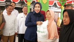 Pastikan Tepat Sasaran, Wabup Mimik Idayana Turun Bagikan 30 Kilogram Beras Bagi Warga Tulangan dan Krembung
