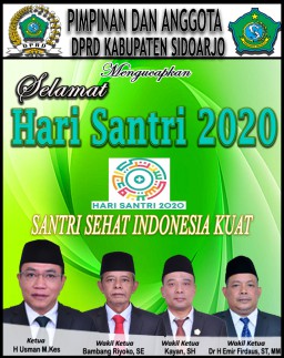 Pimpinan dan Anggota DPRD Sidoarjo Mengucapkan Selamat Hari Santri 2020