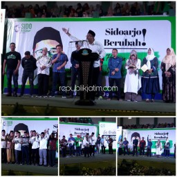 Deklarasi Bacabup Gus Muhdlor, Ribuan Relawan Padati GOR Bumi Sholawat