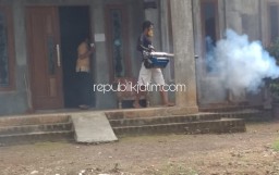 Empat Warga Terserang DB, Pemuda Ponorogo Swadaya Fogging Kampung