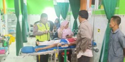 Ugal-Ugalan, Pemotor Tabrak Pejalan Kaki 3 Orang Masuk IGD