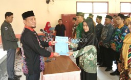 Antisipasi Covid 19, Pelantikan 321 PPS Pilbup Ponorogo di Masing-Masing Kecamatan
