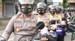 Kapolres Ponorogo Bermotor Patroli Keliling Cek Pengamanan Perayaan Paskah