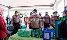 Kapolresta Sidoarjo Tunjau Kesiapan Posko Relawan Pencegahan Covid-19 di Sejumlah Desa