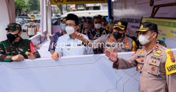 Nekad Mudik di Karantina, Gus Muhdlor dan Forkopimda Cek Kesiapan Petugas Check Point Akses Masuk Sidoarjo
