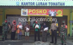 Lumbung Pangan Tonatan Salurkan Bantuan Sembako Bagi Warga Terdampak Covid-19