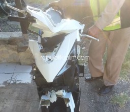 Motor Tabrak Tossa, Satu Korban Patah Tulang Kaki Dirawat RS Pusdik Porong