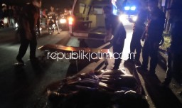 Motor Satria Oleng Kecelakaan Tunggal, Pemuda Joki Motor Asal Sedengan Mijen Krian Tewas