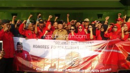 Bangun Soliditas, DPC PDIP Sidoarjo Berangkatkan Ratusan Kader ke Kongres Bali
