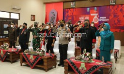 Kapolres Turut Upacara Hari Jadi Provinsi Jawa Timur ke 76 Bersama Forkopimda Ponorogo