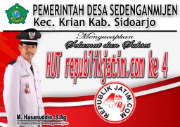 Pemerintah Desa Sedenganmijen Mengucapkan Selamat dan Sukses HUT republikjatim.com ke 4
