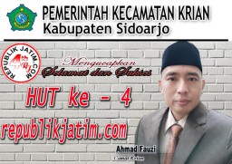 Pemerintah Kecamatan Krian Kabupaten Sidoarjo Mengucapkan Selamat dan Sukses HUT ke 4 republikjatim.com