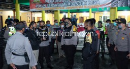 Kendarai Motor Kapolresta Sidoarjo Patroli Malam Pastikan Kesiapan TPS Pilkades