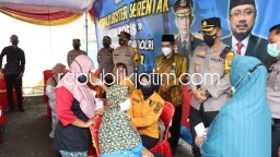 Polresta Sidoarjo Turut Genjot Program Sejuta Vaksin Booster Menjelang Idul Fitri 1443 Hijriyah