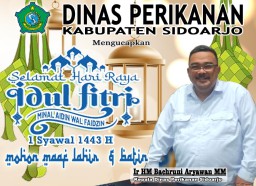 Dinas Perikanan Kabupaten Sidoarjo Mengucapkan Selamat Hari Raya Idul Fitri 1 Syawal 1443 Hijriyah