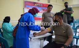 Siap Amankan Pilkades, Personel Polresta Sidoarjo Periksa Kesehatan