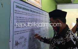 Cangkrukan Kamtibmas Jelang Pilkades Serentak di Sidoarjo Ditutup dengan Ikrar Damai