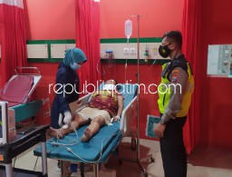 Motor Pemuda Seruduk Pejalan Kaki di Sidomulyo Buduran, Dua Korban Terluka Dilarikan Rumah Sakit