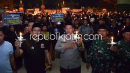 Doa Bersama Warga Sidoarjo di Stadion Gelora Delta untuk Tragedi Kanjuruhan Malang Tidak Terulang Lagi