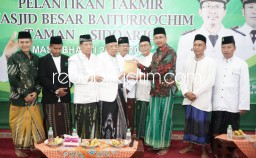 Hadiri Pelantikan Takmir Masjid Besar Baiturrochim Taman Sidoarjo, Inilah Beberapa Pesan Gus Muhdlor