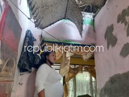 Rumah Perempuan Hamil Tua Asal Tropodo Krian Nyaris Ambruk, Belum Pernah Terima Bantuan Pemkab Sidoarjo