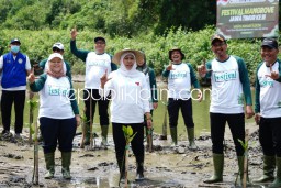 Penguatan Ekosistem di Kawasan Pulau Lusi, Bupati Sidoarjo dan Gubernur Jatim Tanam 1.000 Mangrove