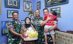 Tindaklanjuti Pesan KASAD, Danrem 084/Bhaskara Jaya Sambangi Putra Almarhum Sertu Eka di Sukodono Sidoarjo