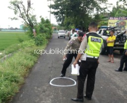 Dua Motor Bertabrakan, Pengendara Motor Asal Taman Tewas