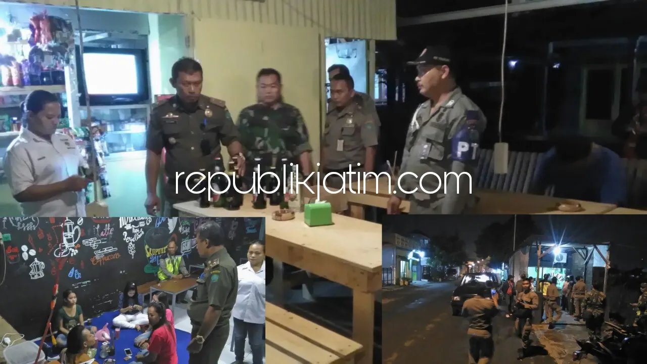 Puluhan Botol Miras Diamankan Petugas Gabugan Saat Razia Kafe Dan Warkop