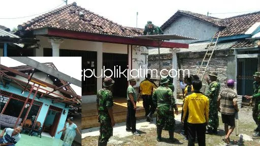 Puluhan Rumah Warga Tambakrejo - Krembung Rusak Diterjang Puting Beliung