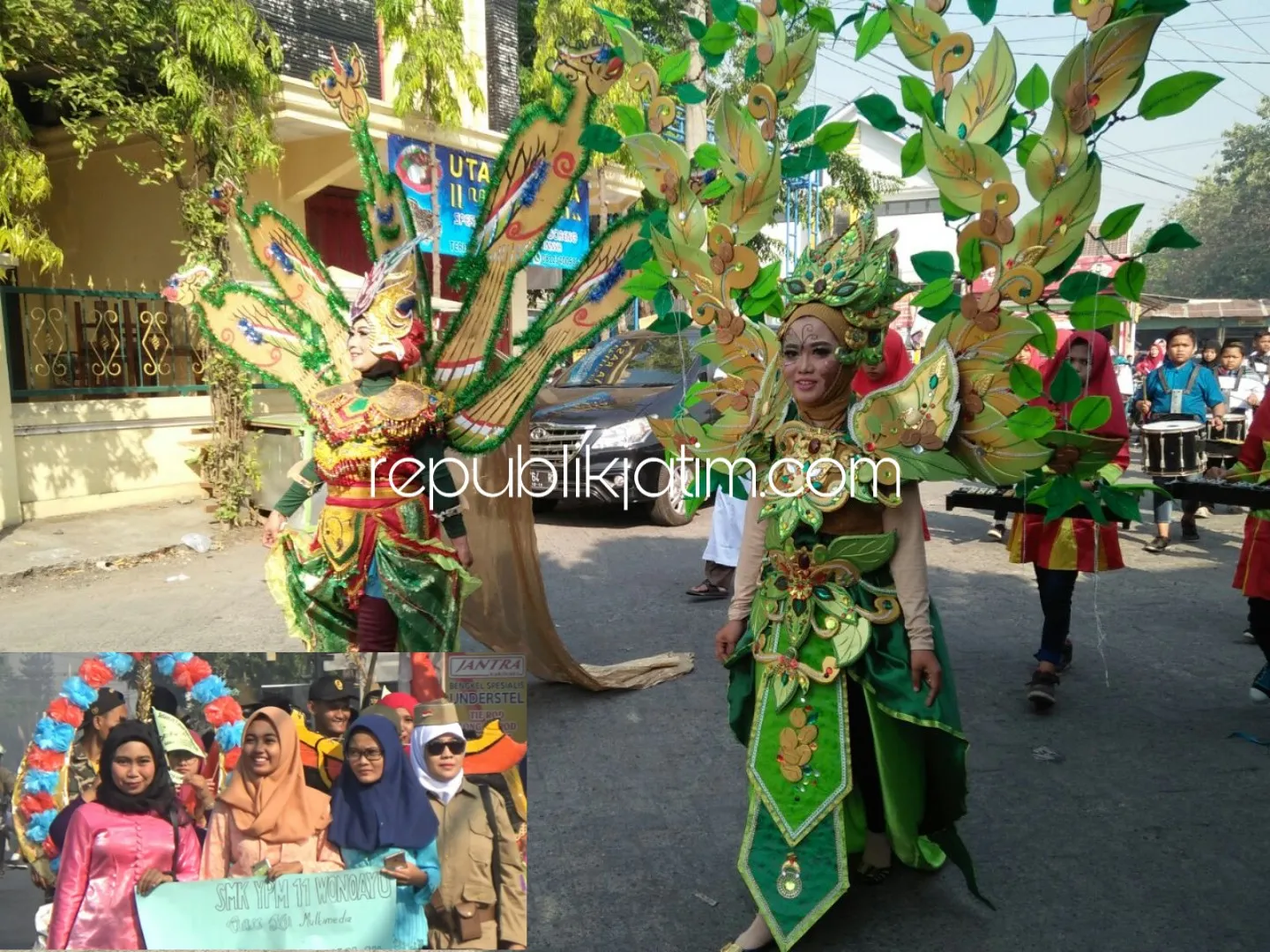 Sambut Tahun Baru Islam, MTs YPM 1 dan SMK YPM 11 Wonoayu Gelar Karnaval Syari