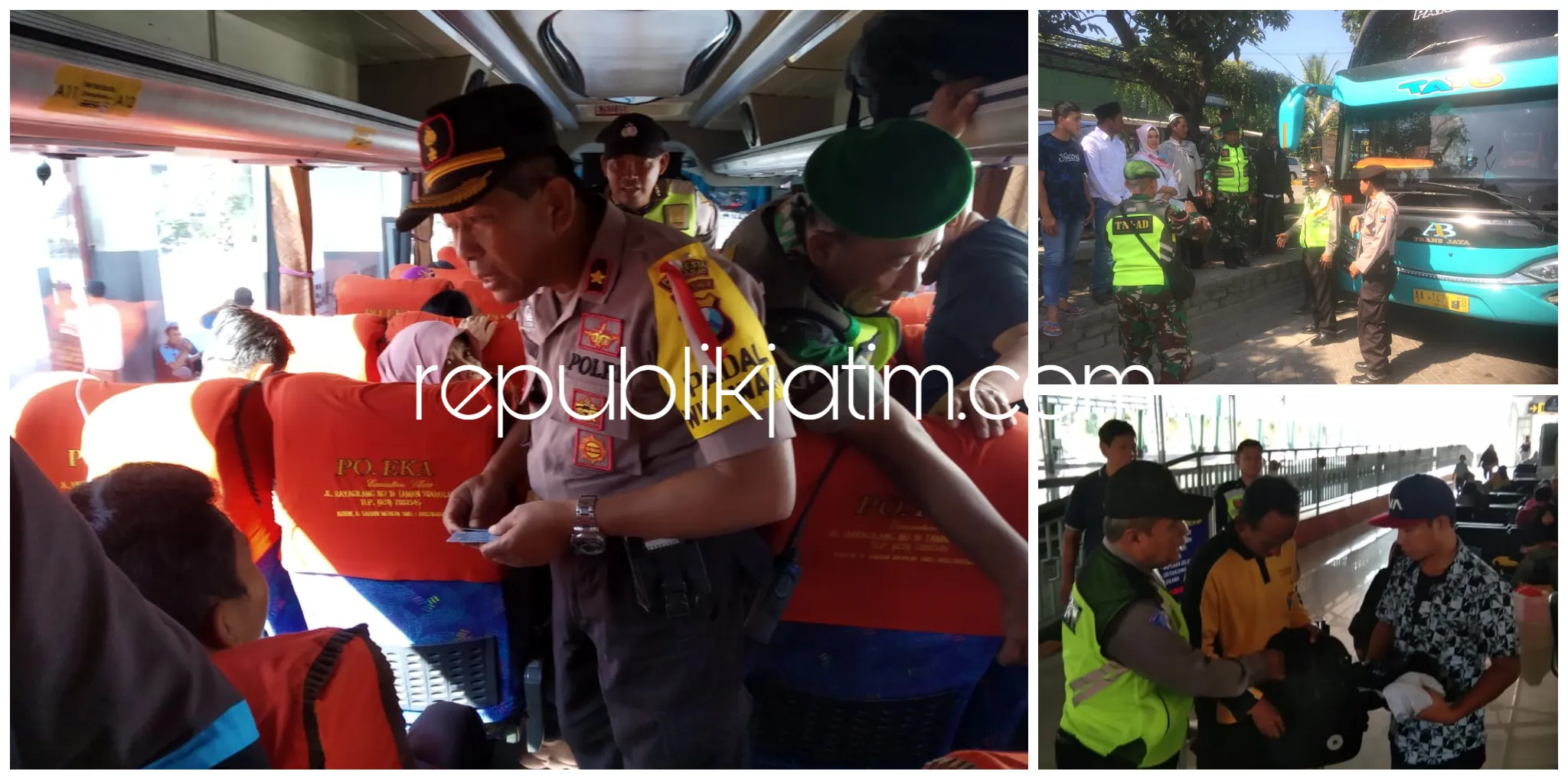 Antisipasi Massa Jelang Putusan MK, Polresta Sidoarjo Razia Penumpang Bus, KA dan Rest Area