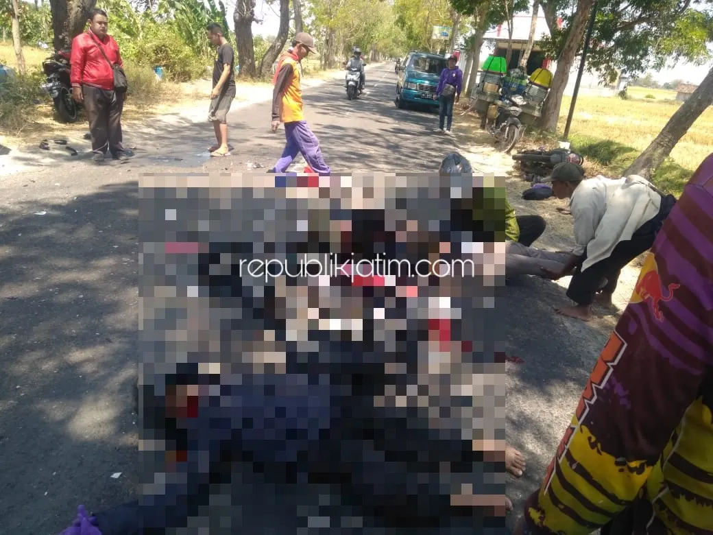 Adu Moncong, Pemotor Asal Bojonegoro Tewas Dua Pelajar Terluka