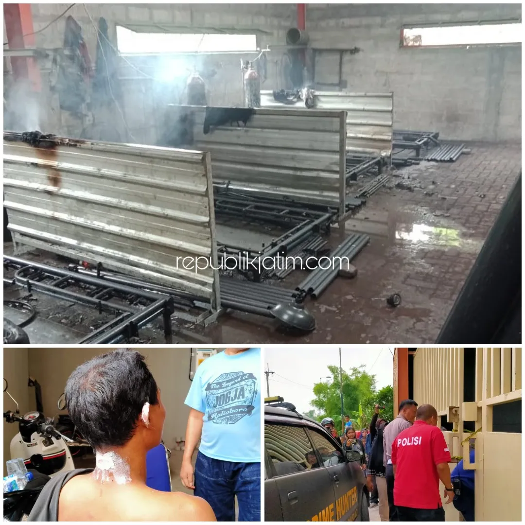 Pabrik Scaffolding di Sidoarjo Terbakar, 1 Orang Tewas 9 Terluka