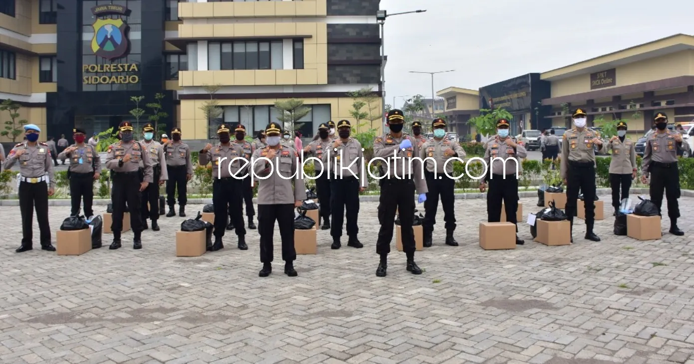 Polresta Sidoarjo Distribusikan Ribuan Paket Sembako Covid-19 Melalui Polsek Masing-Masing 200 Paket