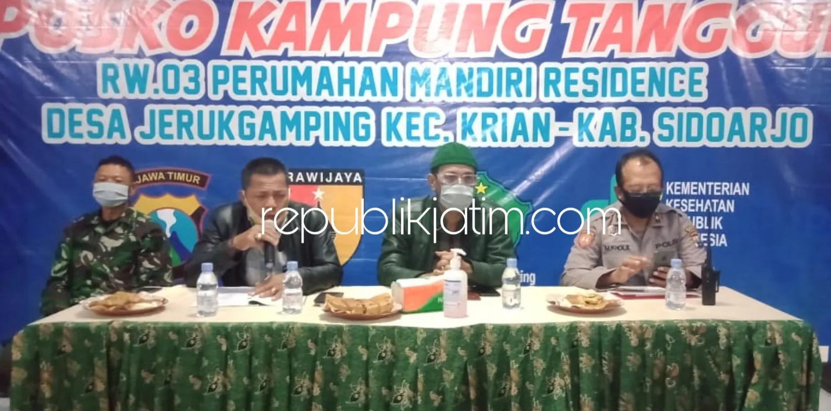 Tangkal Covid-19, Bangun Posko Kampung Tangguh di Perum Mandiri Residence Krian