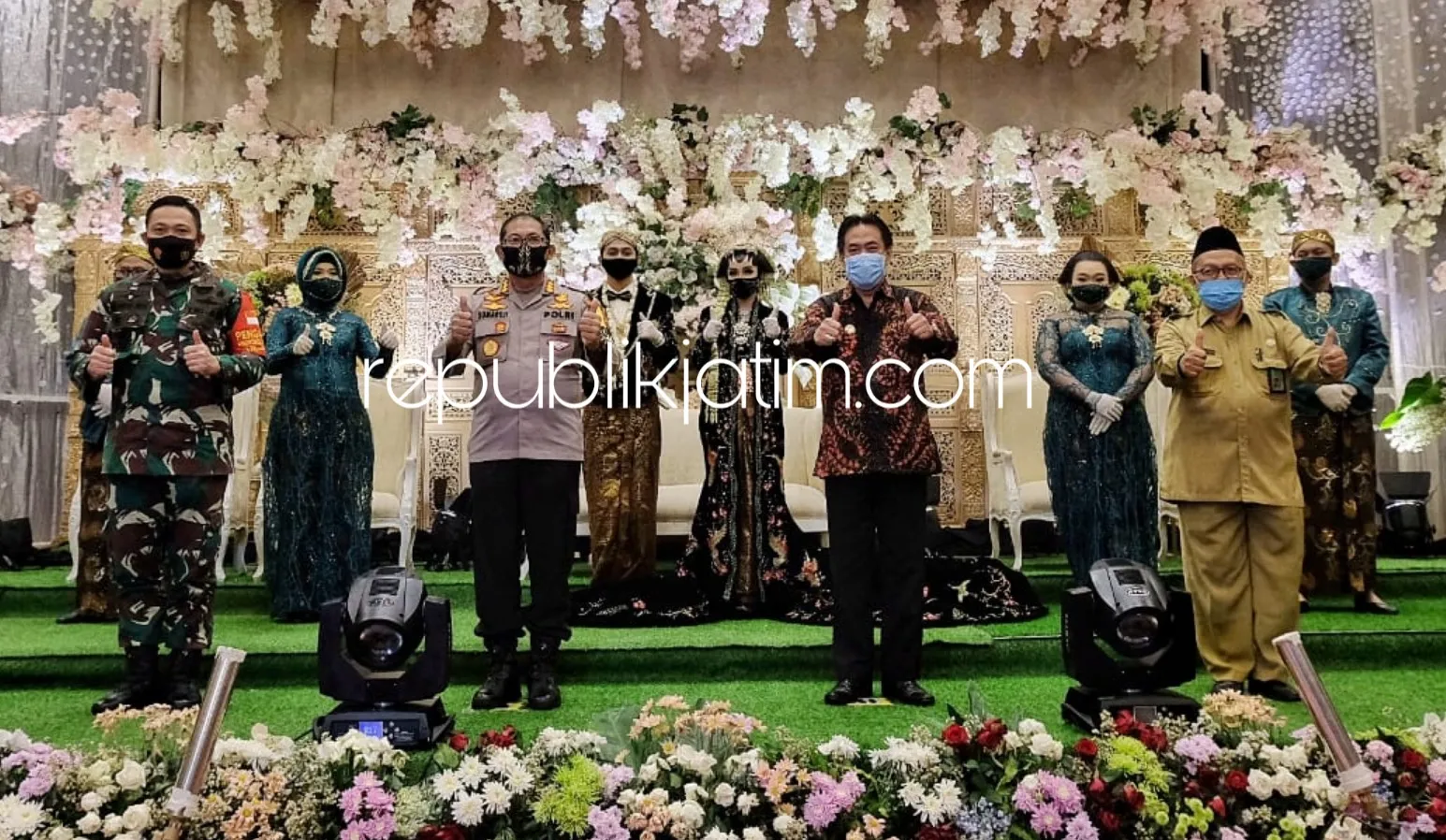 Simulasi Resepsi Pernikahan di Fave Hotel Terapkan Protokol Kesehatan Dihadiri Forkopimda Sidoarjo